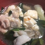 鶏肉と豆腐のスープ